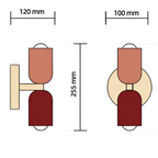 Double-Sided Capsule Wall Sconce With Round Backplate