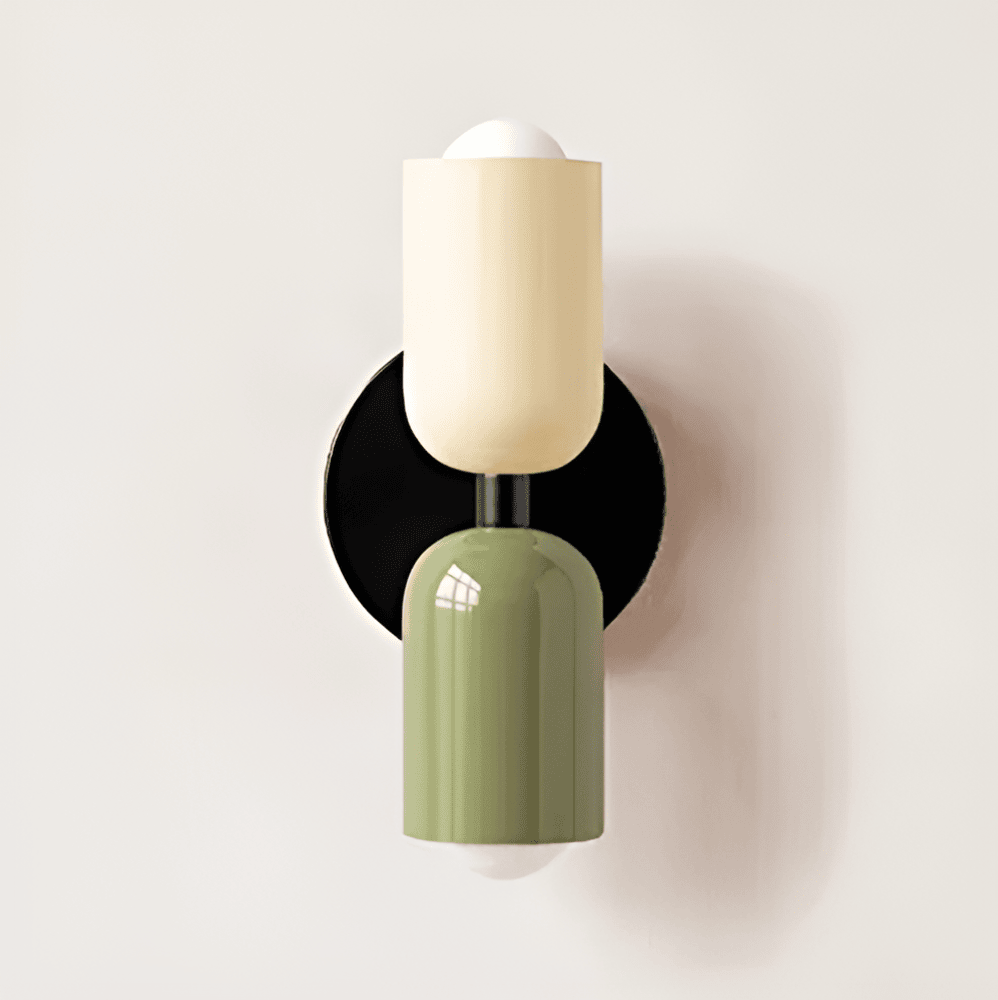 Double-Sided Capsule Wall Sconce With Round Backplate