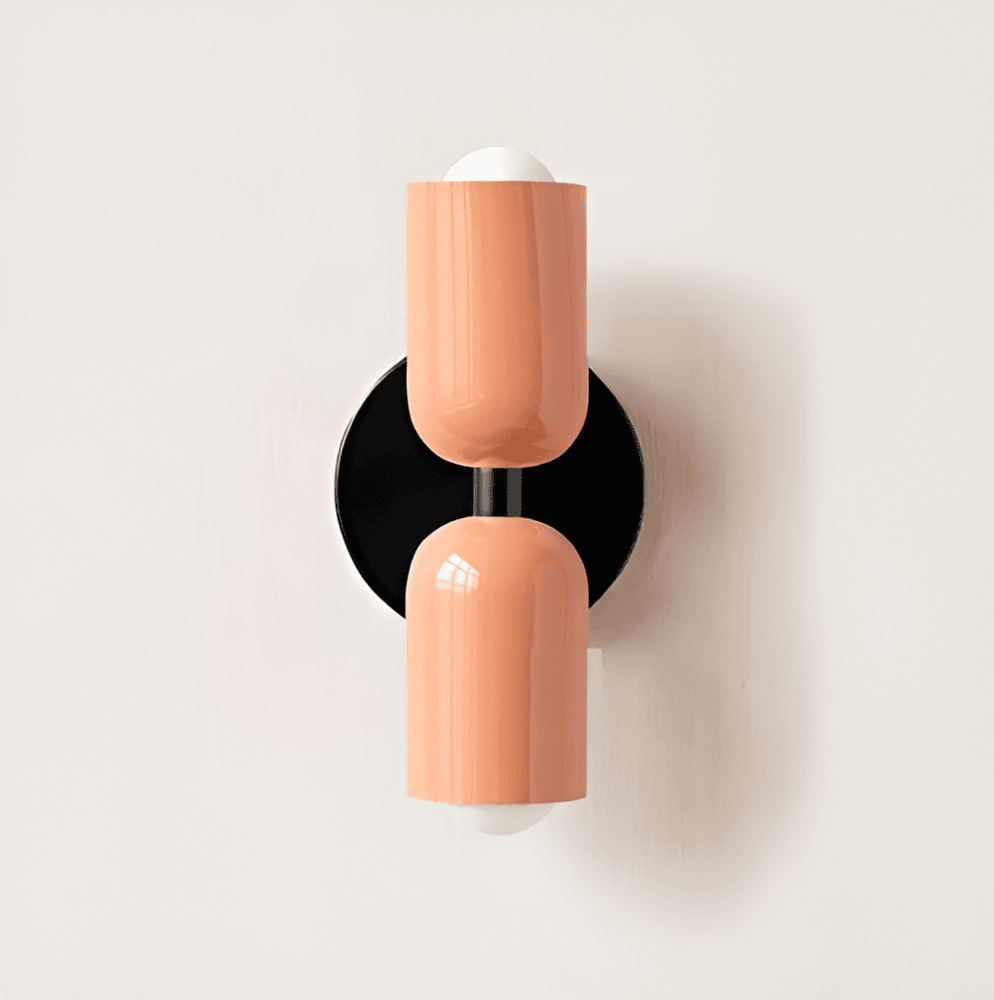 Double-Sided Capsule Wall Sconce With Round Backplate