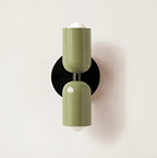 Double-Sided Capsule Wall Sconce With Round Backplate