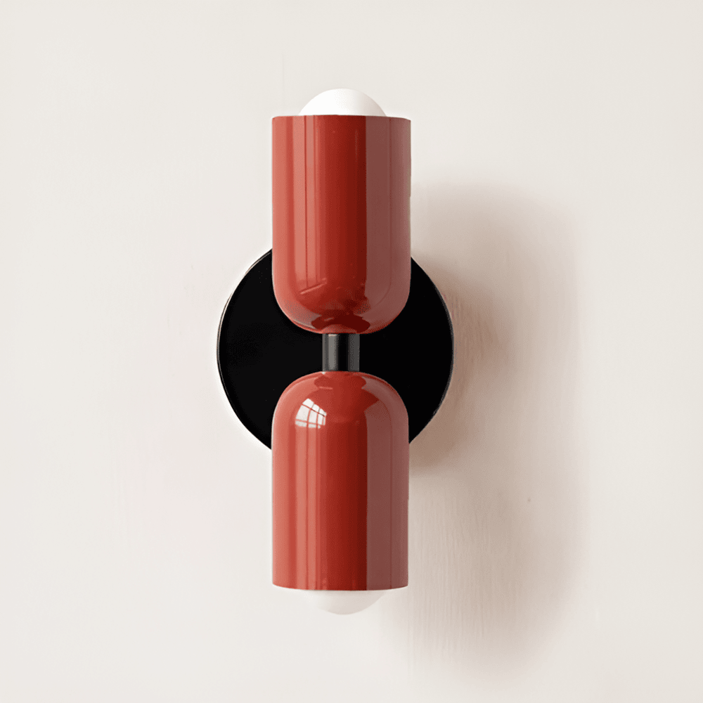 Double-Sided Capsule Wall Sconce With Round Backplate