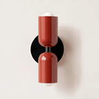 Double-Sided Capsule Wall Sconce With Round Backplate