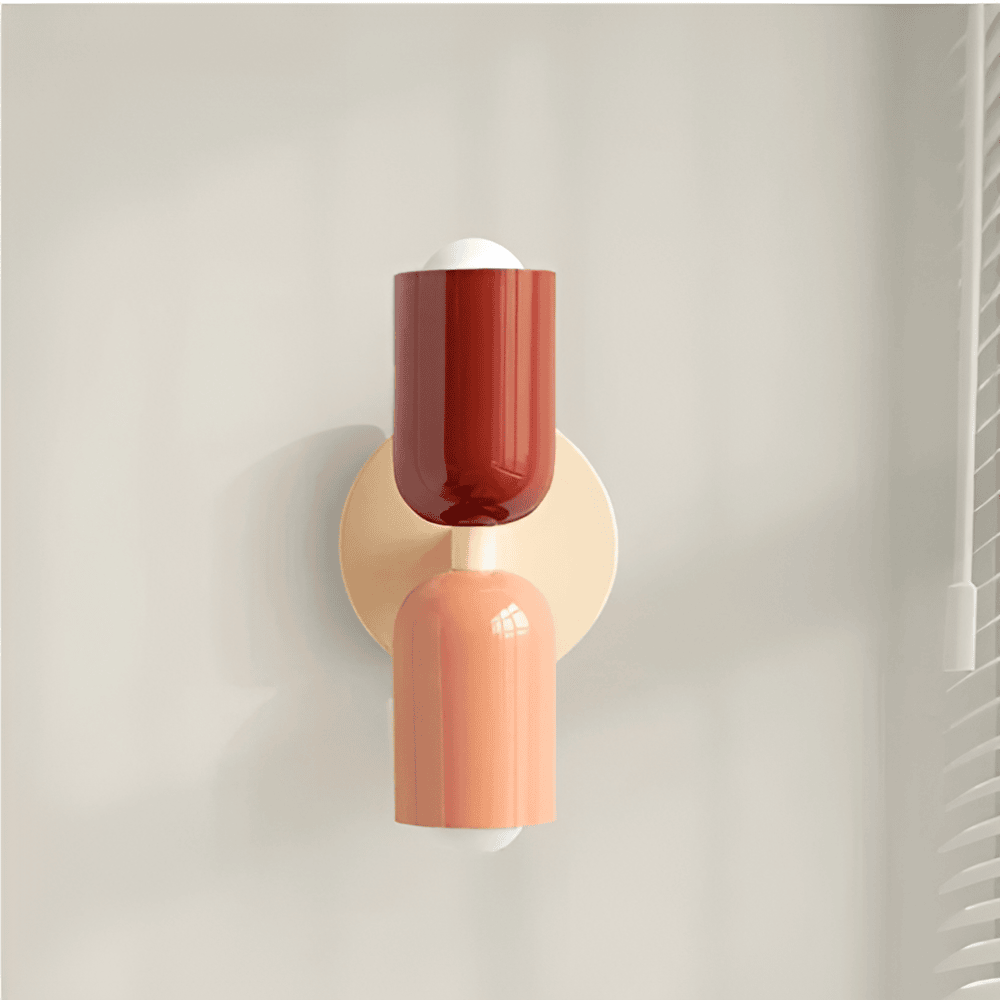 Double-Sided Capsule Wall Sconce With Round Backplate