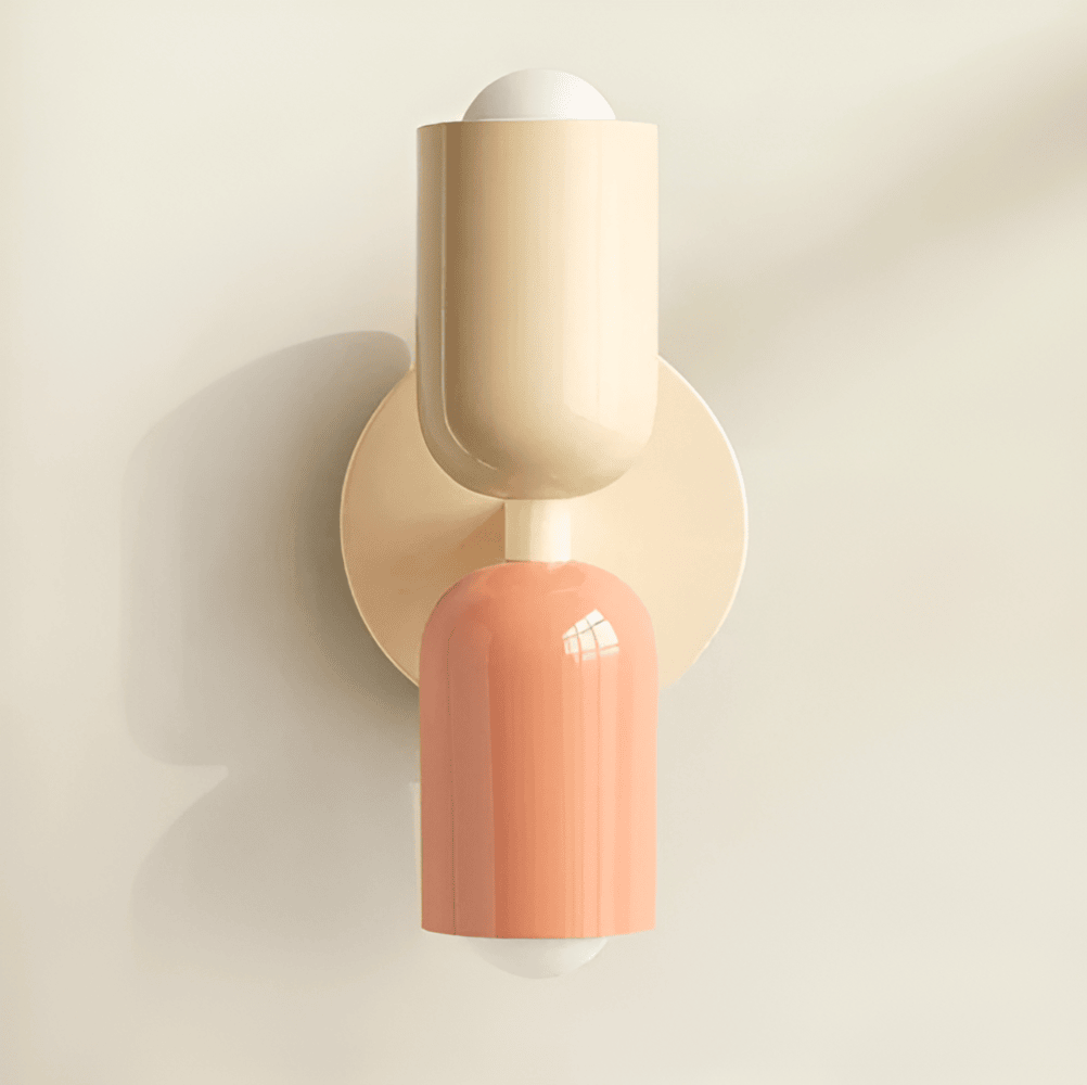 Double-Sided Capsule Wall Sconce With Round Backplate