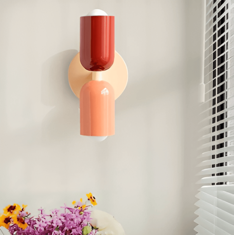 Double-Sided Capsule Wall Sconce With Round Backplate