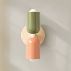 Double-Sided Capsule Wall Sconce With Round Backplate
