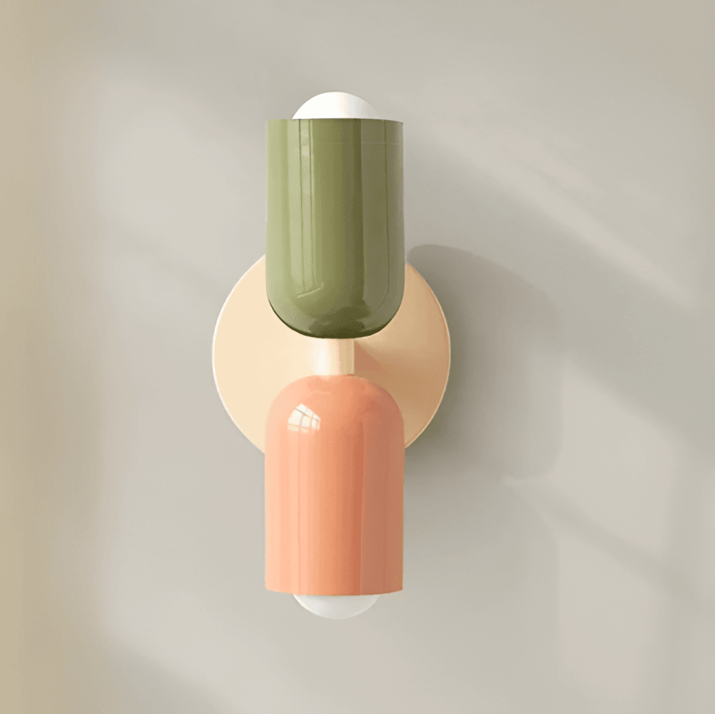 Double-Sided Capsule Wall Sconce With Round Backplate