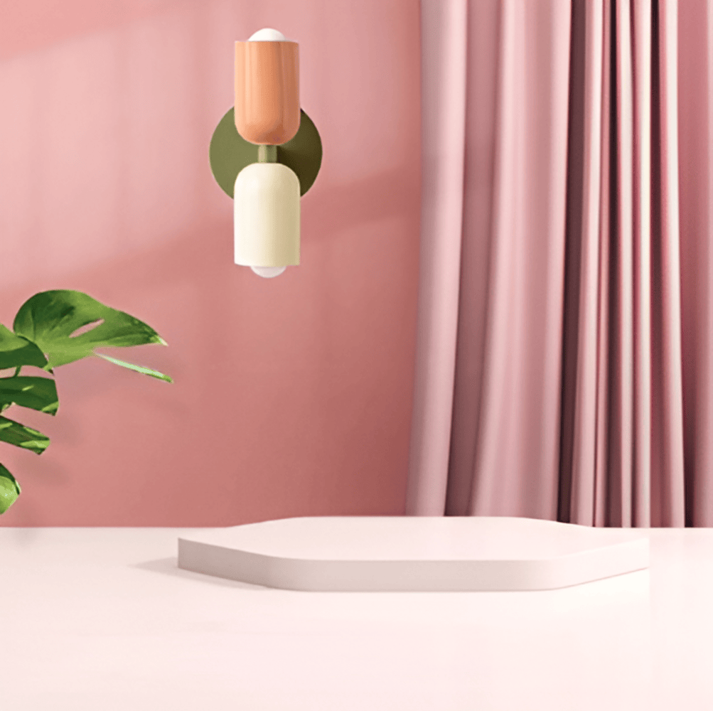 Double-Sided Capsule Wall Sconce With Round Backplate