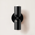 Double-Sided Capsule Wall Sconce With Round Backplate