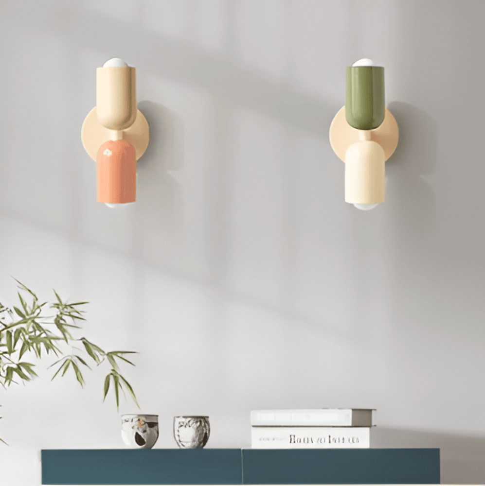 Double-Sided Capsule Wall Sconce With Round Backplate