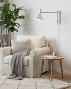 Adjustable Plug In Swing Arm Wall Sconce With Cone Shade