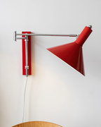 Adjustable Plug In Swing Arm Wall Sconce With Cone Shade
