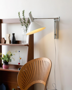 Adjustable Plug In Swing Arm Wall Sconce With Cone Shade