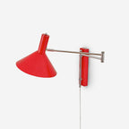 Adjustable Plug In Swing Arm Wall Sconce With Cone Shade