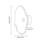 Nordic Curved Glass Wall Sconce LED Light With Sculpted Glass Shade