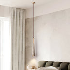 Cream Wabi-Sabi Cement Pendant Light With E26 LED Light