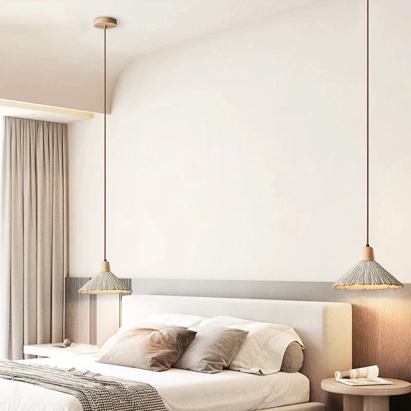 Cream Wabi-Sabi Cement Pendant Light With E26 LED Light