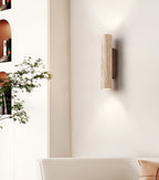 Japandi Travertine Wall Sconce LED Light With Up And Down Glow