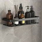 Adhesive Bathroom Shelf Drill-Free Shower Caddy Stainless Steel Wall Shelf Organizer for Shampoo and Toiletries