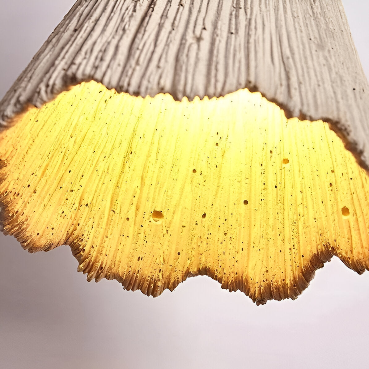 Cream Wabi-Sabi Cement Pendant Light With E26 LED Light