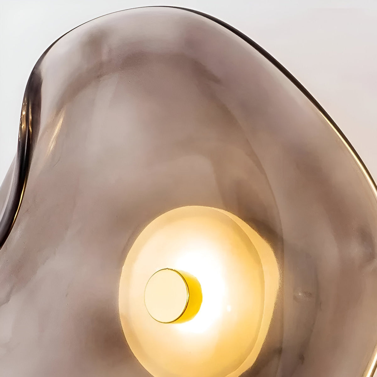 Nordic Curved Glass Wall Sconce LED Light With Sculpted Glass Shade
