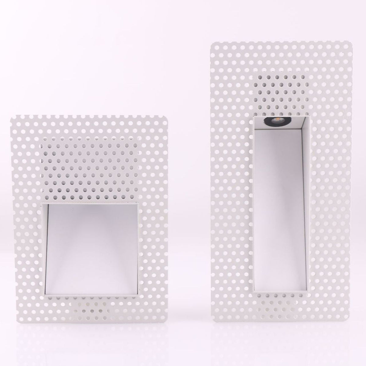 Frameless LED Sensor Wall Sconce With Perforated Panel Design