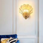 Brass And Glass Seashell Wall Sconce With E12 Bulb Base