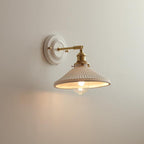 Vintage Ceramic Wall Sconce With Warm LED Glow