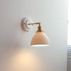 Vintage Ceramic Wall Sconce With Warm LED Glow