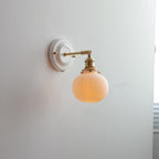 Vintage Ceramic Wall Sconce With Warm LED Glow