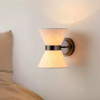 Modern Wrought Iron Wall Sconce With Fabric Shade