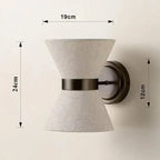Modern Wrought Iron Wall Sconce With Fabric Shade