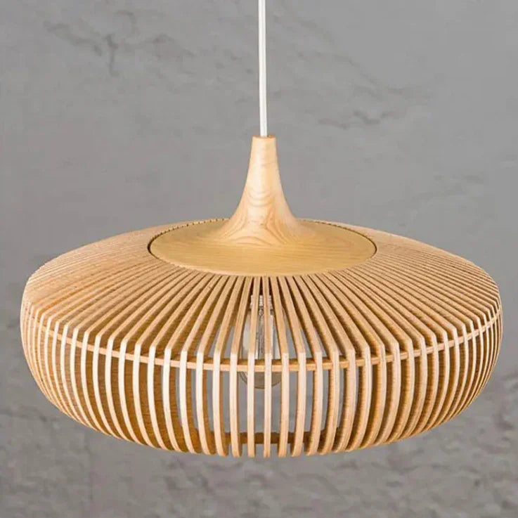 Scandinavian Wood Pendant Light for Living and Dining Rooms
