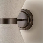 Modern Wrought Iron Wall Sconce With Fabric Shade