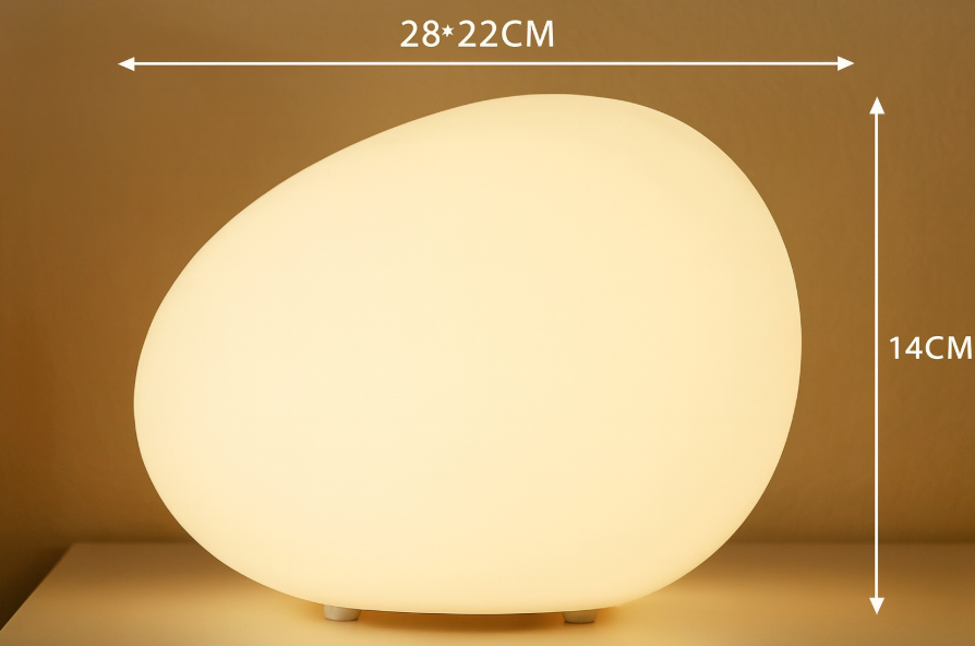 Modern Glass Solar Table Lamp for Living Room
