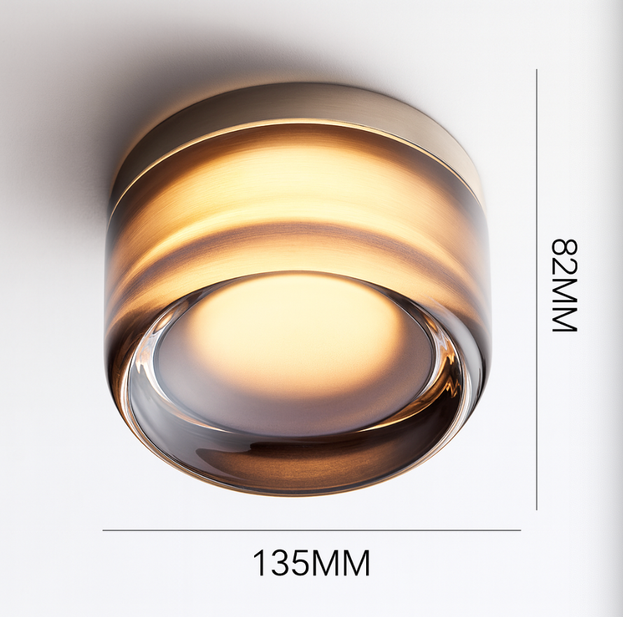 Modern Glass Wall Sconce With Adjustable LED Glow