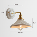 Vintage Ceramic Wall Sconce With Warm LED Glow