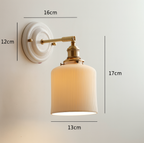 Vintage Ceramic Wall Sconce With Warm LED Glow