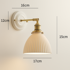 Vintage Ceramic Wall Sconce With Warm LED Glow