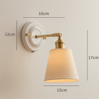 Vintage Ceramic Wall Sconce With Warm LED Glow