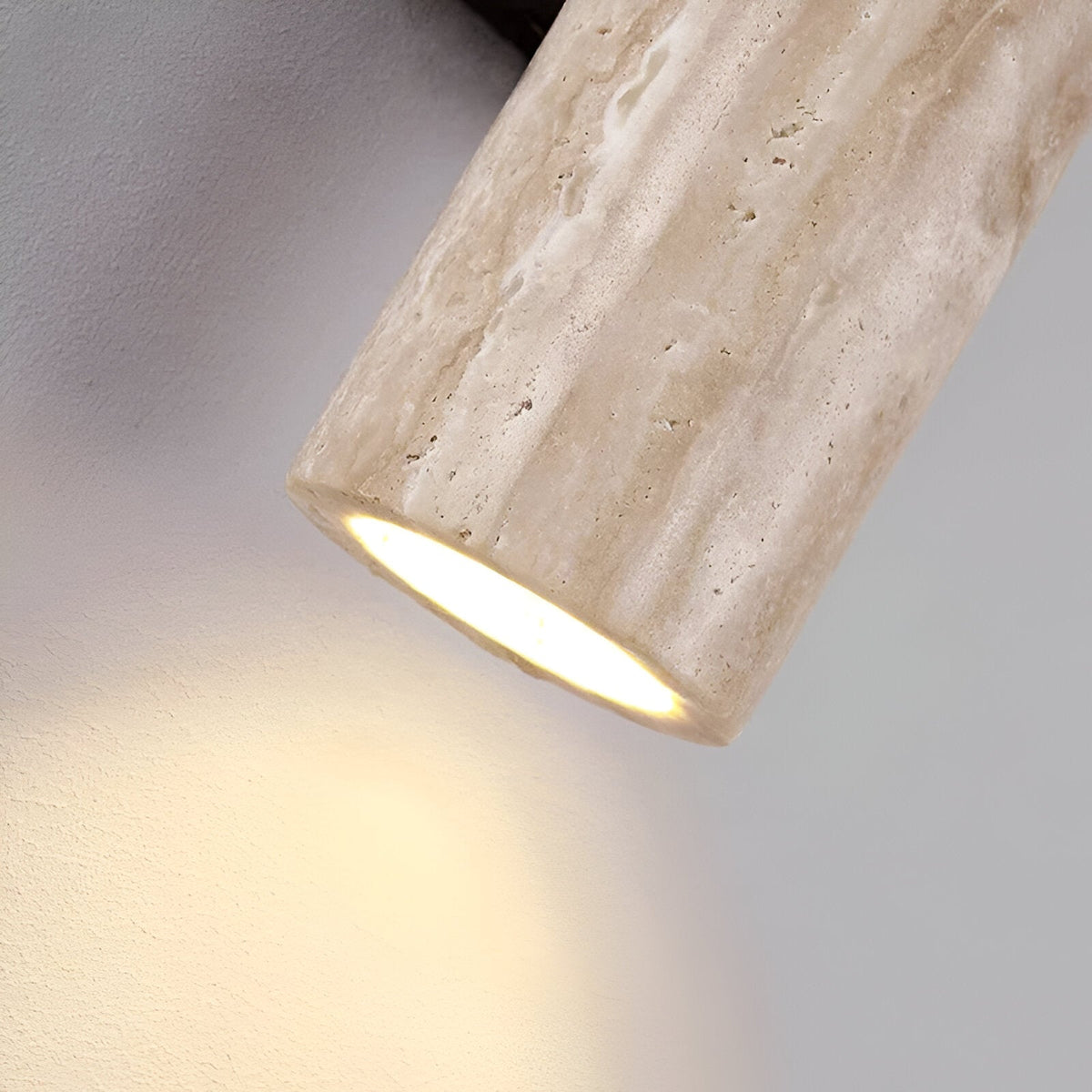 Japandi Travertine Wall Sconce LED Light With Up And Down Glow