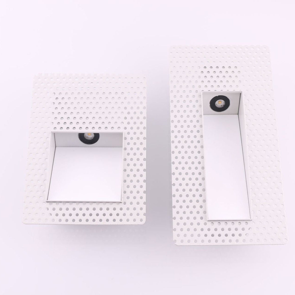 Frameless LED Sensor Wall Sconce With Perforated Panel Design