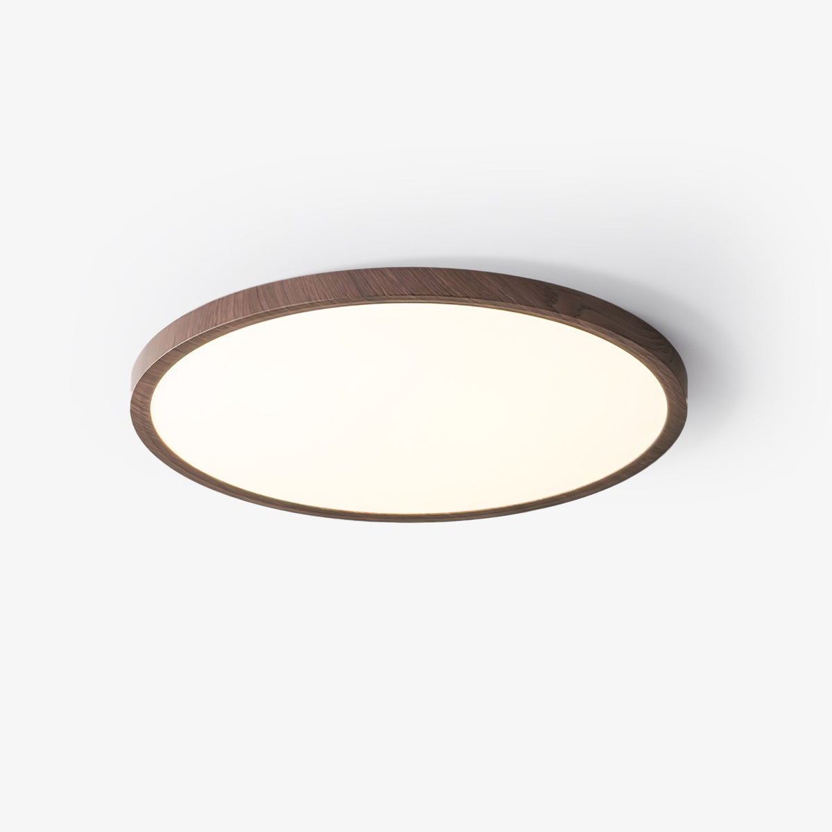 Modern Wood Flush Mount Ceiling Light With Dimmable Glow