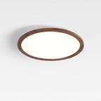 Modern Wood Flush Mount Ceiling Light With Dimmable Glow