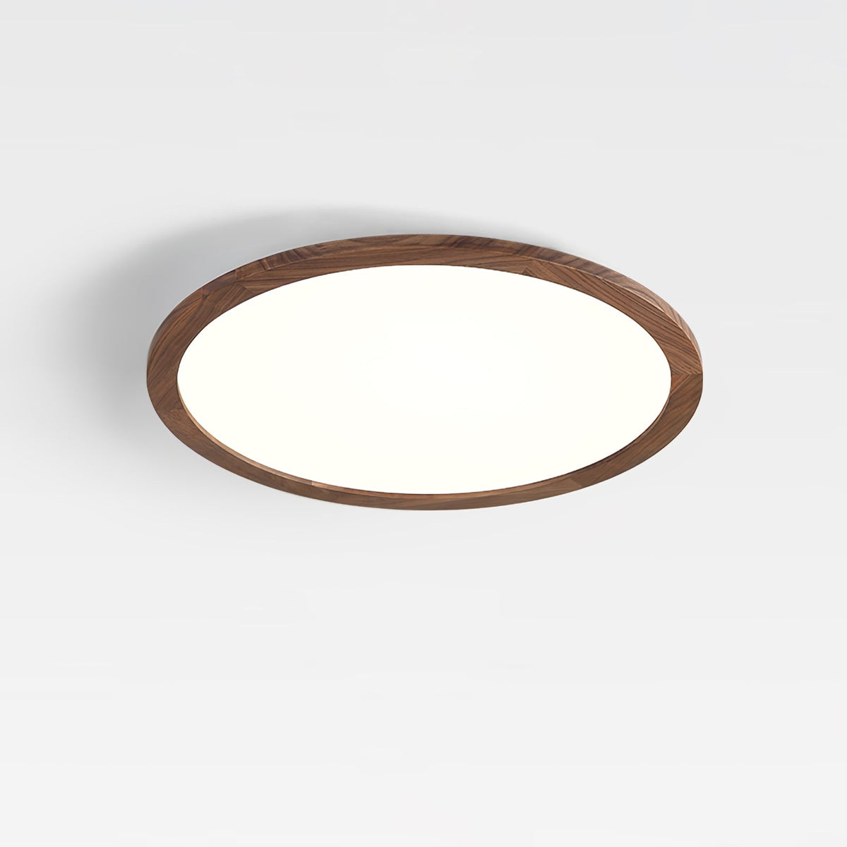 Modern Wood Flush Mount Ceiling Light With Dimmable Glow