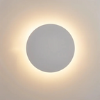 Modern Round Halo LED Wall Sconce With Backlit Glow