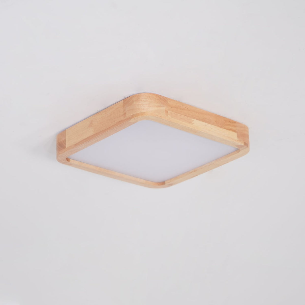 Minimalist Wood Flush Mount Ceiling Light With Round Shade