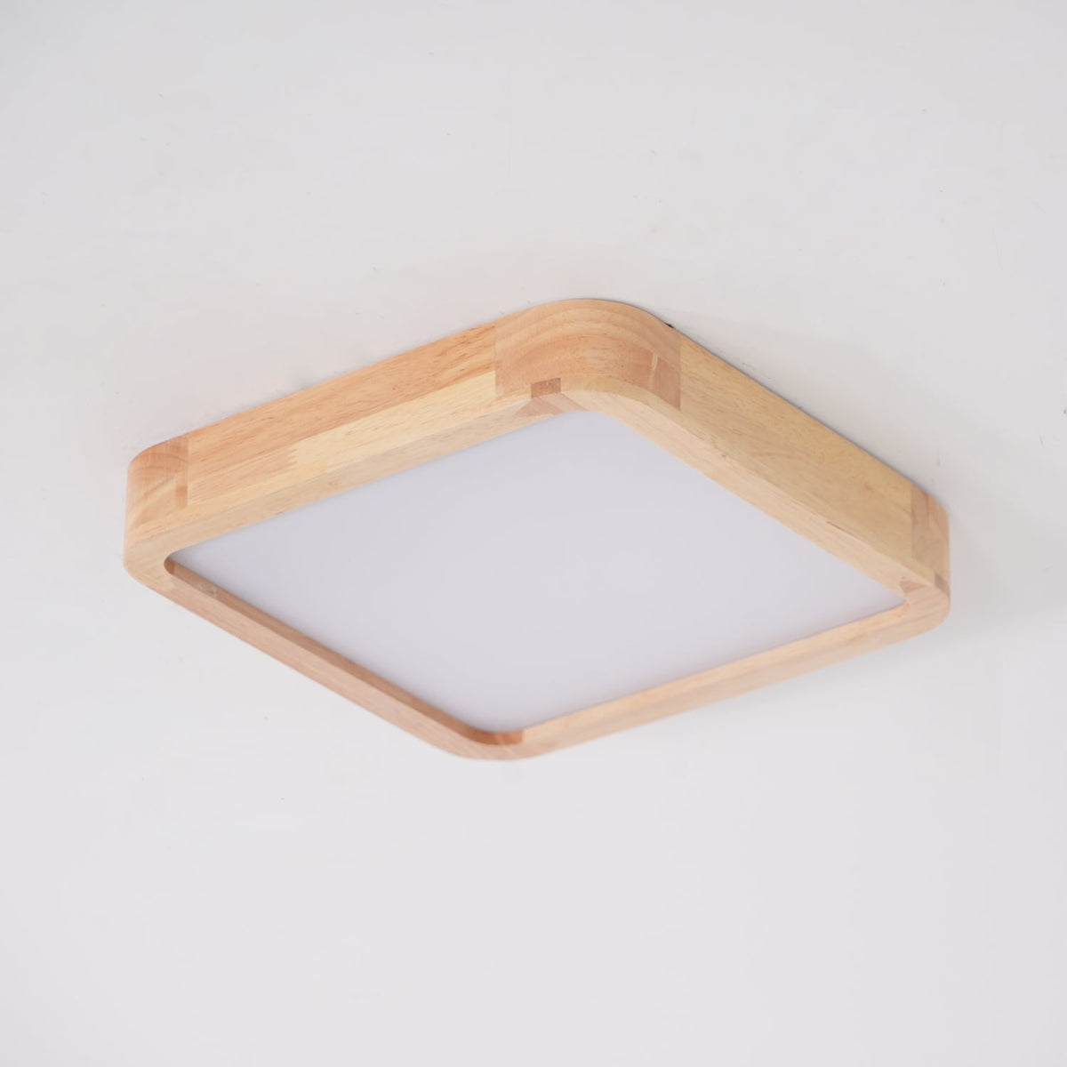 Minimalist Wood Flush Mount Ceiling Light With Round Shade