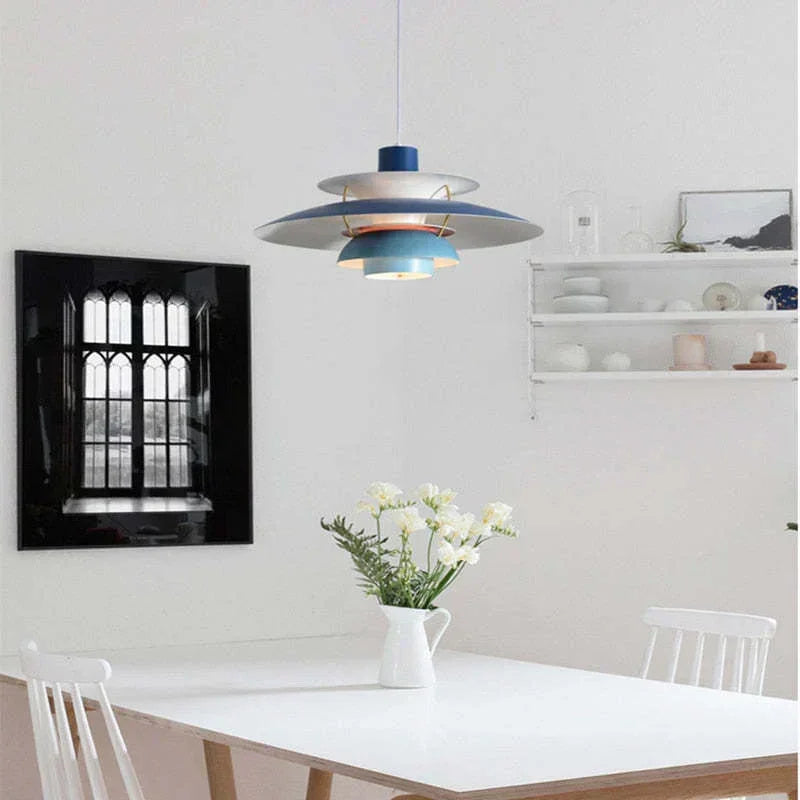 Scandinavian Metal Pendant Light With Adjustable Angle for Dining Room