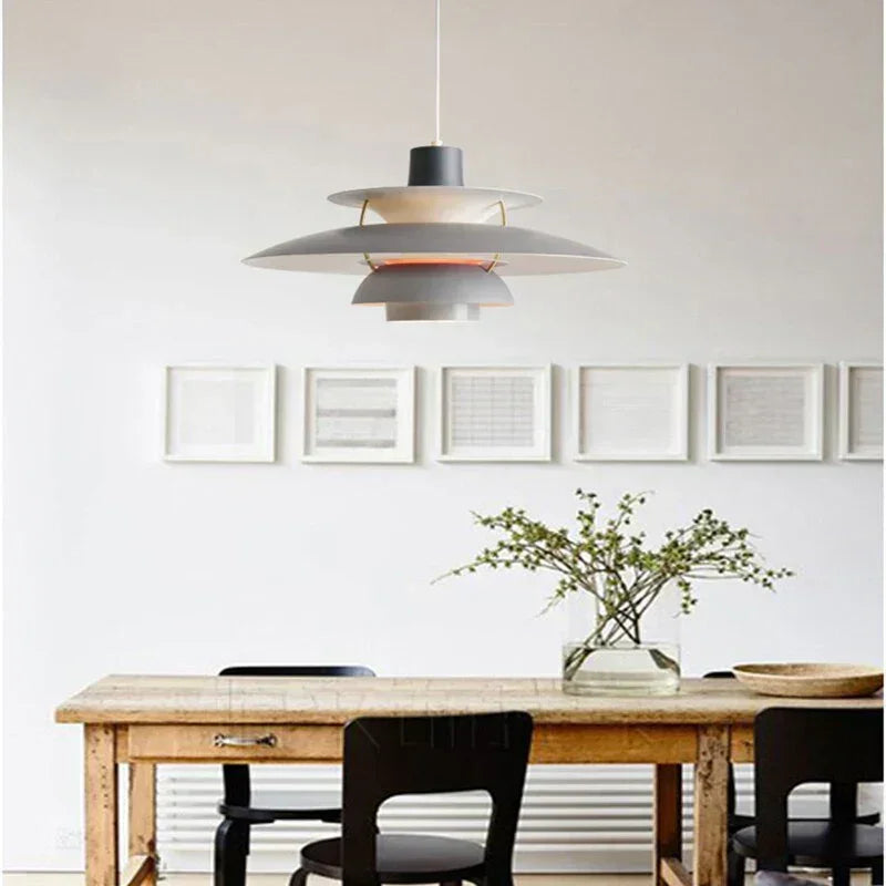 Scandinavian Metal Pendant Light With Adjustable Angle for Dining Room